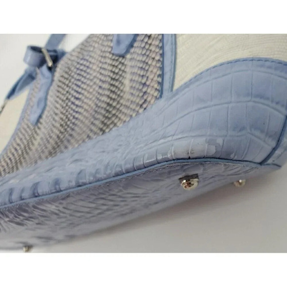 BRAHMIN Mini Asher Purse Periwinkle Monroe Leather Crossbody - Picture 13 of 16